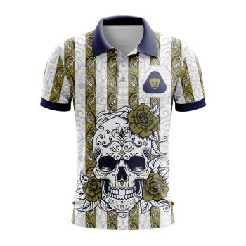 Liga MX Pumas UNAM Special Dia De Muertos Design Polo Shirt