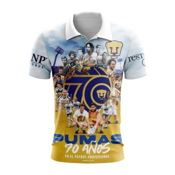 Liga MX Pumas UNAM Speical 70th Anniversary Design Polo Shirt