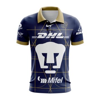 Liga MX Pumas UNAM Speical Away Polo Shirt With 70th Anniversary Logo