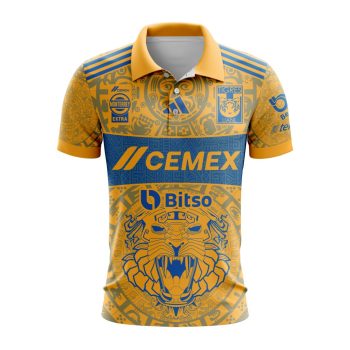 Liga MX Tigres UANL Special 2024 Home Aztec Design Polo Shirt