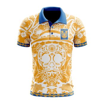 Liga MX Tigres UANL Special Dia De Muertos Design Polo Shirt