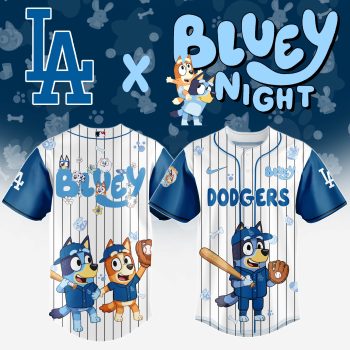 Los Angeles Dodgers MLB x Bluey And Bingo Special Edition Baseball Jersey 2025 DBJ1013
