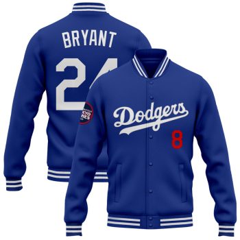 Los Angeles Dodgers Tokyo Series 2025 x Takashi Murakami Baseball Jacket Varsity Jacket - Royal Kobe Bryant