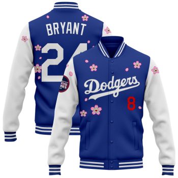 Los Angeles Dodgers Tokyo Series 2025 x Takashi Murakami Baseball Jacket Varsity Jacket - Royal White Kobe Bryant