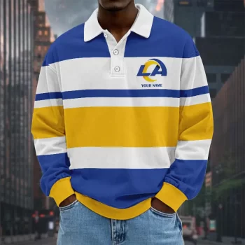 Los Angeles Rams NFL Collar Sweatshirt Custom Name Gift For Fan