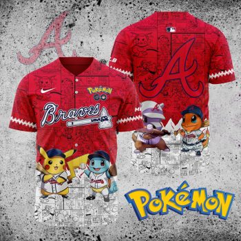 MLB Atlanta Braves X Pokemon Baseball Jersey DBJ1397