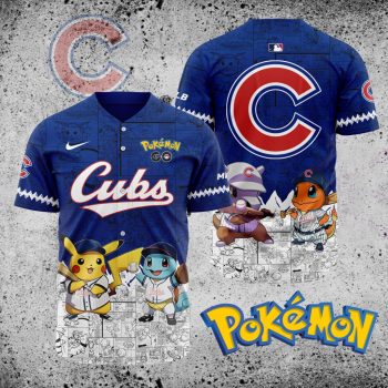 MLB Chicago Cubs X Pokemon Baseball Jersey DBJ1393