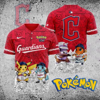 MLB Cleveland Guardians X Pokemon Baseball Jersey DBJ1391