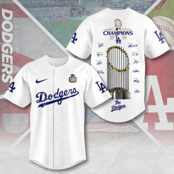 MLB Los Angeles Dodgers 2024 World Series Champions Design Baseball Jersey DBJ1333