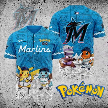 MLB Miami Marlins X Pokemon Baseball Jersey DBJ1381