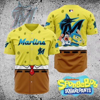 MLB Miami Marlins X SpongeBob SquarePants Baseball Jersey DBJ1411