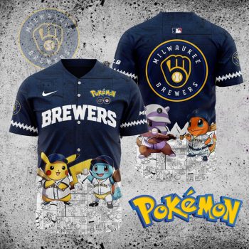 MLB Milwaukee Brewers X Pokemon Baseball Jersey DBJ1385