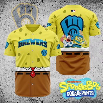 MLB Milwaukee Brewers X SpongeBob SquarePants Baseball Jersey DBJ1412