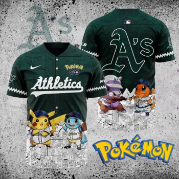 MLB Oakland Athletics X Pokemon Baseball Jersey DBJ1377