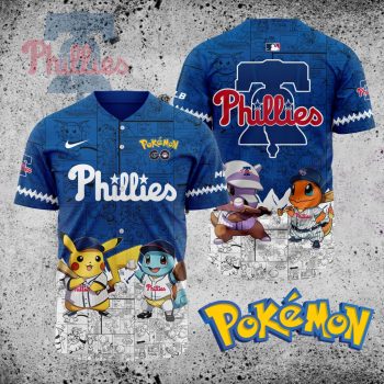MLB Philadelphia Phillies X Pokemon Baseball Jersey DBJ1375