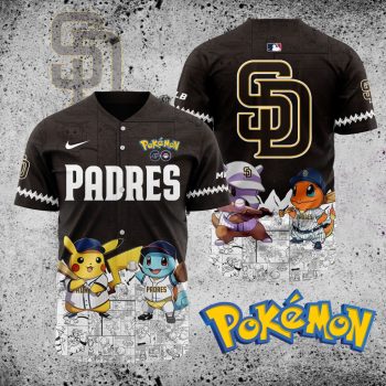 MLB San Diego Padres X Pokemon Baseball Jersey DBJ1373