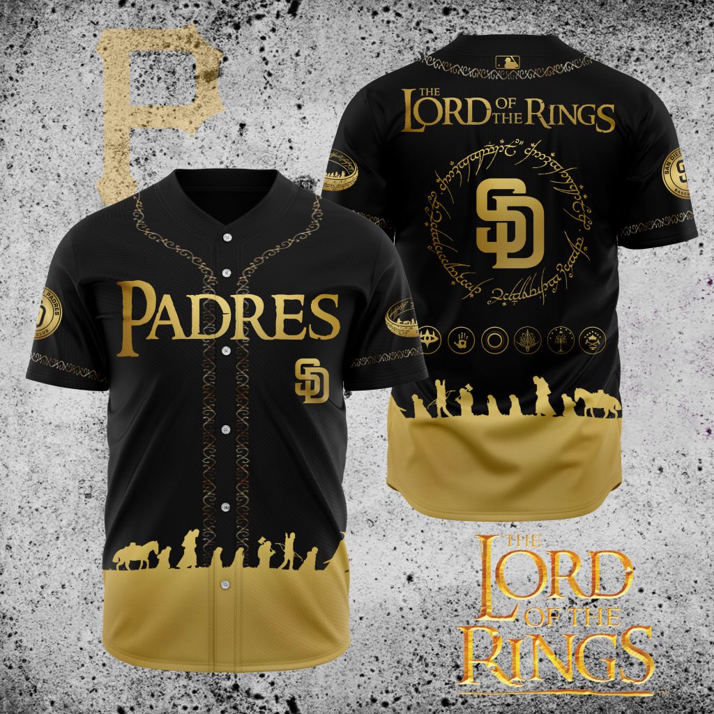 MLB-San-Diego-Padres-X-The-Lord-Of-The-Rings-Baseball-Jersey-DBJ1097 MLB San Diego Padres X The Lord Of The Rings Baseball Jersey DBJ1097