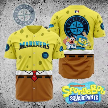 MLB Seattle Mariners X SpongeBob SquarePants Baseball Jersey DBJ1403