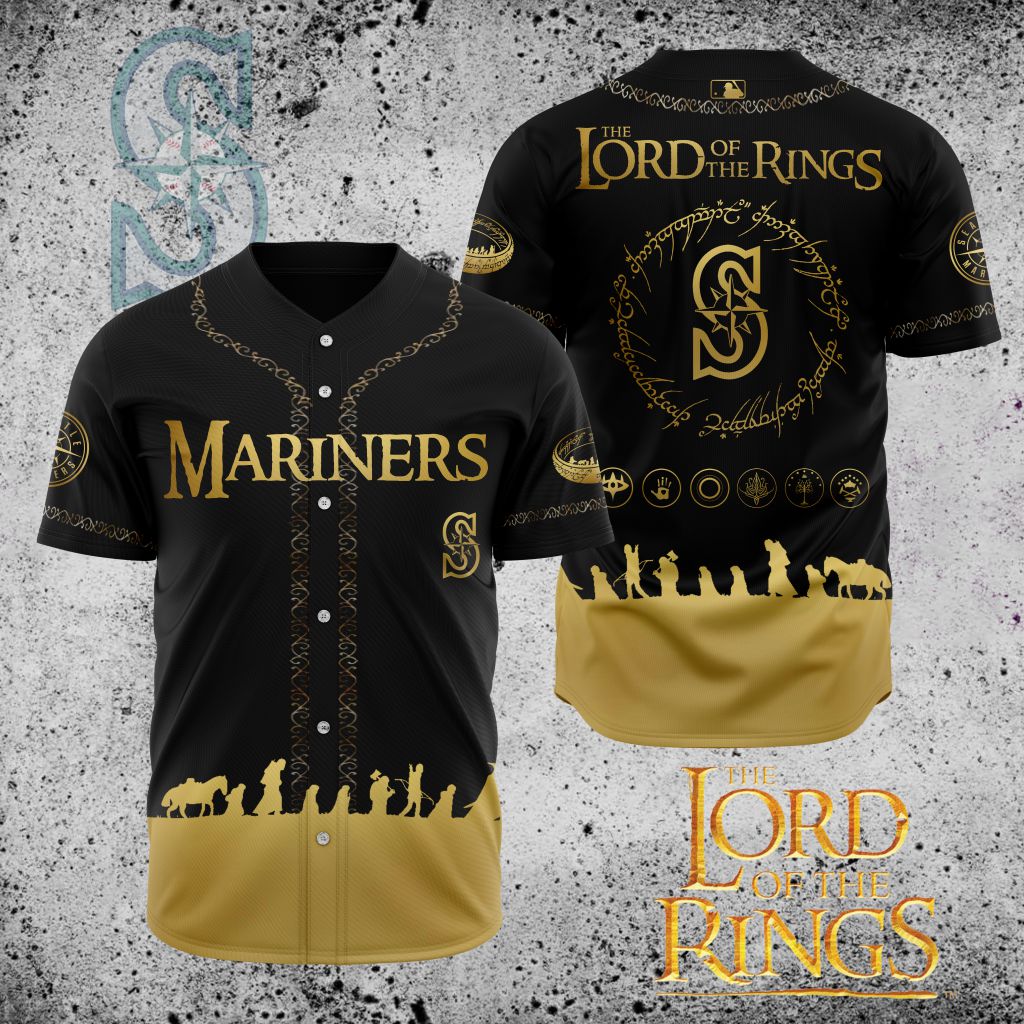 MLB-Seattle-Mariners-X-The-Lord-Of-The-Rings-Baseball-Jersey-DBJ1095 MLB Seattle Mariners X The Lord Of The Rings Baseball Jersey DBJ1095