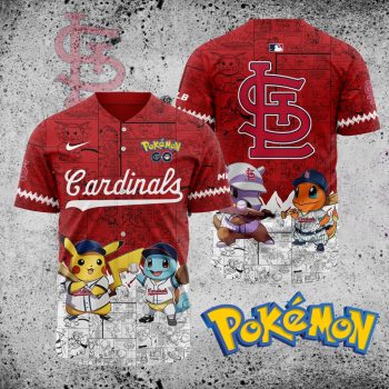 MLB St. Louis Cardinals X Pokemon Baseball Jersey DBJ1372