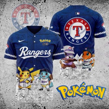 MLB Texas Rangers X Pokemon Baseball Jersey DBJ1369