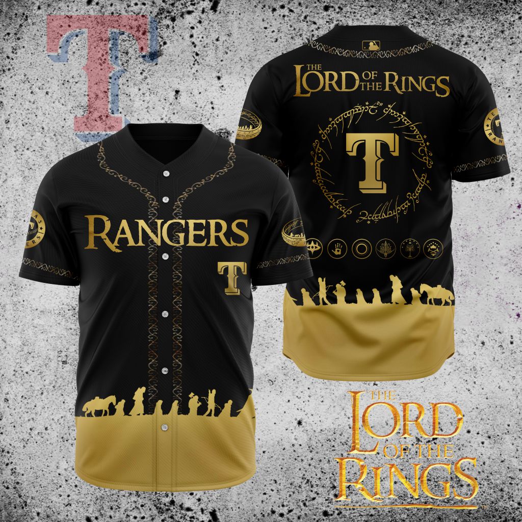 MLB-Texas-Rangers-X-The-Lord-Of-The-Rings-Baseball-Jersey-DBJ1092 MLB Texas Rangers X The Lord Of The Rings Baseball Jersey DBJ1092