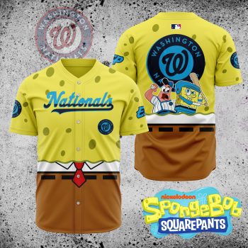 MLB Washington Nationals X SpongeBob SquarePants Baseball Jersey DBJ1396