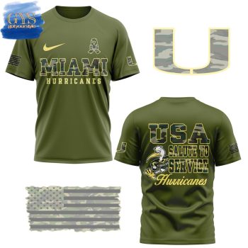 Miami Hurricanes Salute To Service Limited Edition Unisex Performance T-Shirt
