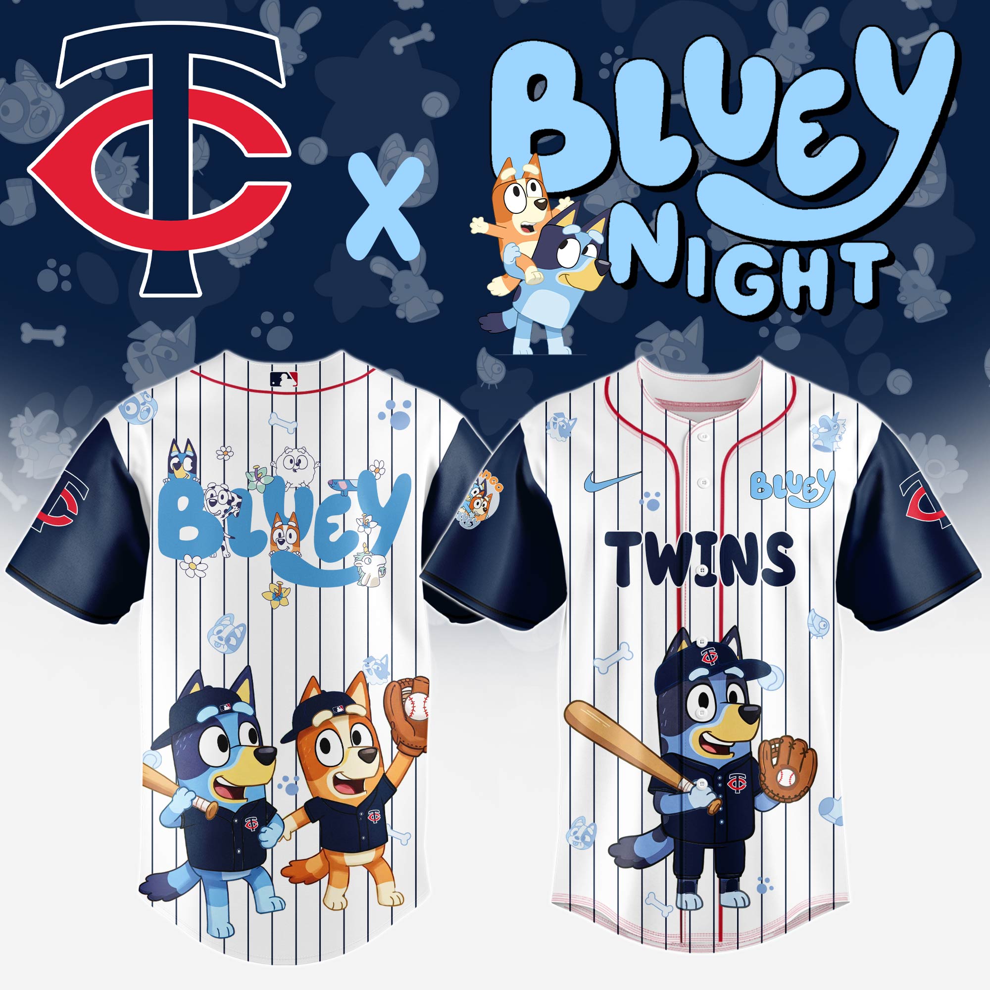 Minnesota-Twins-MLB-x-Bluey-And-Bingo-Special-Edition-Baseball-Jersey-2025-DBJ1016 Minnesota Twins MLB x Bluey And Bingo Special Edition Baseball Jersey 2025 DBJ1016