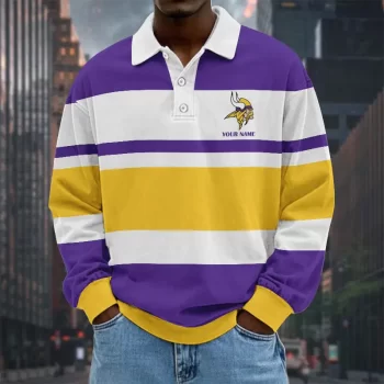 Minnesota Vikings NFL Collar Sweatshirt Custom Name Gift For Fan