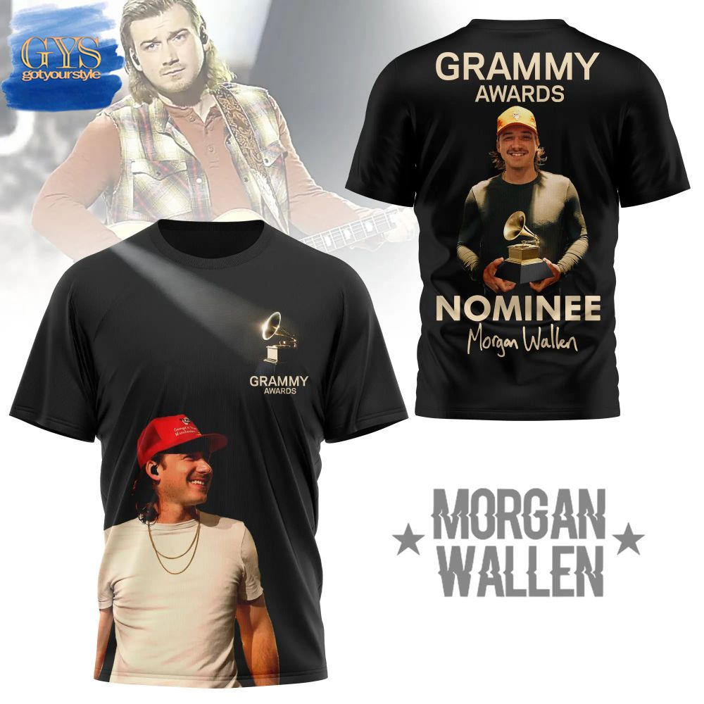Morgan Wallen Grammy Awards Nominee Black Shirt Morgan Wallen Grammy Awards Nominee Black Shirt