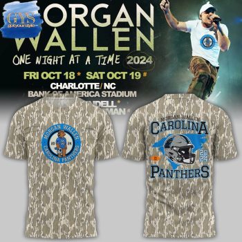 Morgan Wallen x Carolina Panthers At Bank of America Stadium Camo Unisex Performance T-Shirt