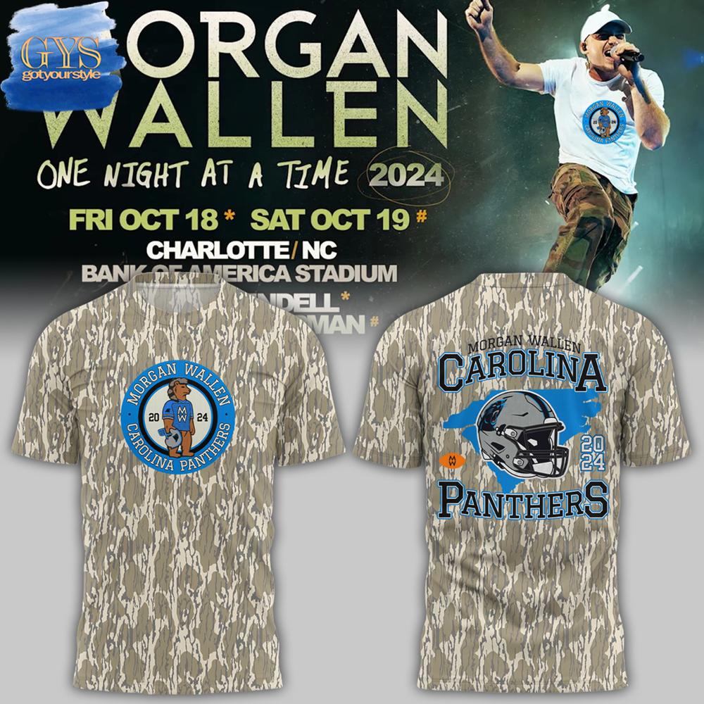 Morgan Wallen x Carolina Panthers At Bank of America Stadium Camo TShirt Morgan Wallen x Carolina Panthers At Bank of America Stadium Camo Unisex Performance T-Shirt
