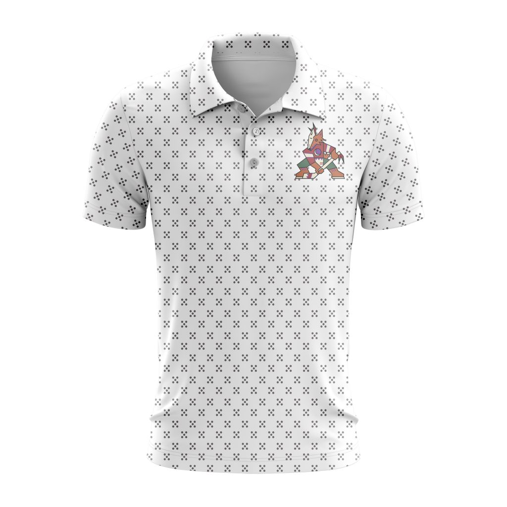 NHL-Arizona-Coyotes-Polo-Shirt-White NHL Arizona Coyotes Polo Shirt - White