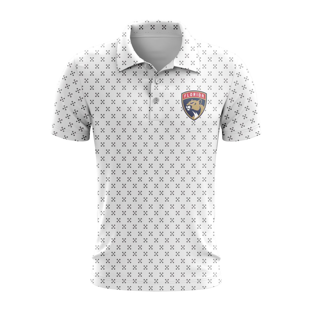 NHL-Florida-Panthers-Polo-Shirt-White NHL Florida Panthers Polo Shirt - White