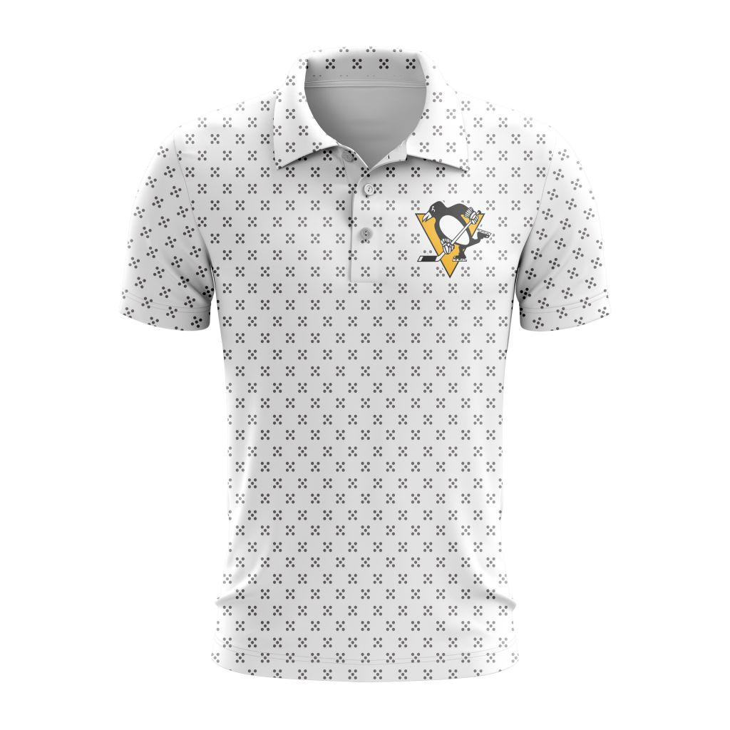 NHL-Pittsburgh-Penguins-Polo-Shirt-White NHL Pittsburgh Penguins Polo Shirt - White