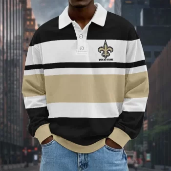 New Orleans Saints NFL Collar Sweatshirt Custom Name Gift For Fan