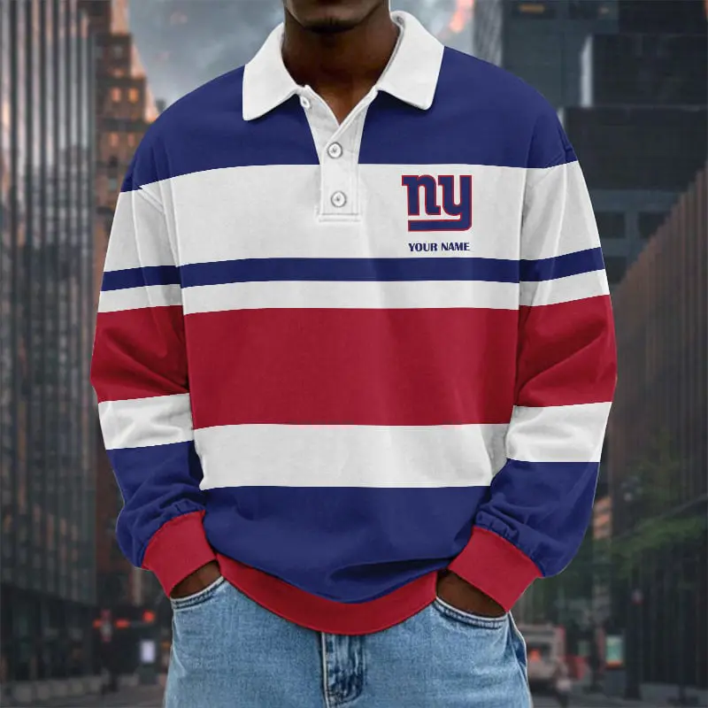New-York-Giants-NFL-Collar-Sweatshirt-Custom-Name-Gift-For-Fan New York Giants NFL Collar Sweatshirt Custom Name Gift For Fan