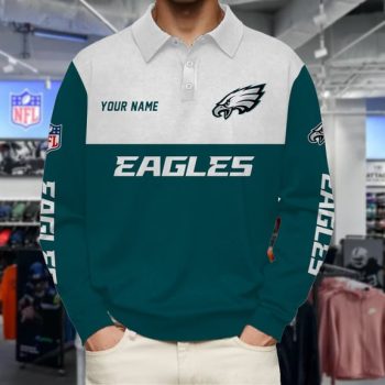 Philadelphia Eagles Collar Sweatshirt Custom Name Gift For Fan