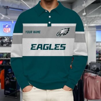 Philadelphia Eagles Collar Sweatshirt Custom Name Gift For Fan