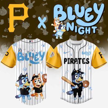 Pittsburgh Pirates MLB x Bluey And Bingo Special Edition Baseball Jersey 2025 DBJ1021