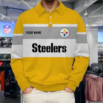 Pittsburgh Steelers Collar Sweatshirt Custom Name Gift For Fan