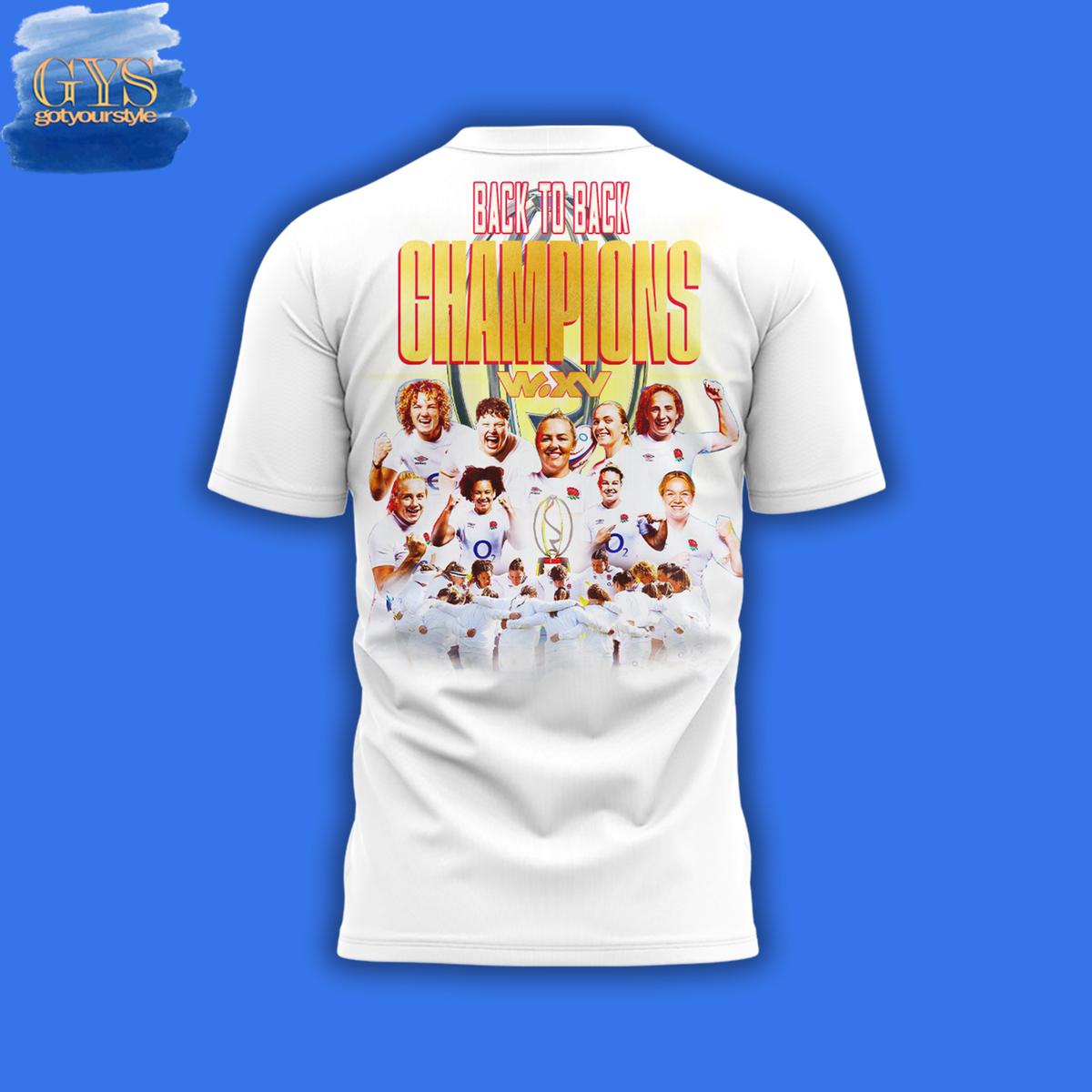 Red Roses 2024 Womens Rugby Champions TShirt