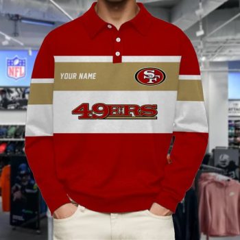 San Francisco 49ers Collar Sweatshirt Custom Name Gift For Fan