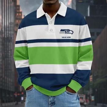 Seattle Seahawks NFL Collar Sweatshirt Custom Name Gift For Fan