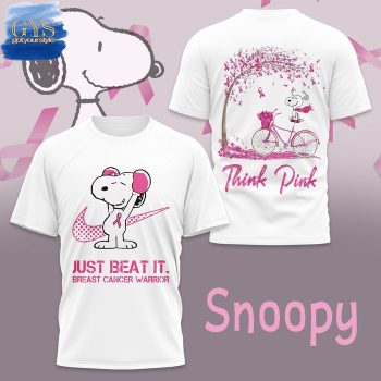 Snoopy Just Beat It Breast Cancer Warrior Limited Unisex Performance T-Shirt