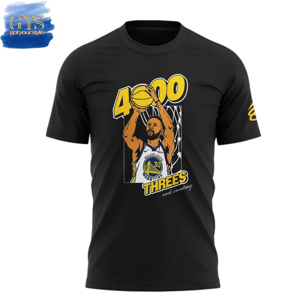 Stephen Curry 4000 Threes And Counting TShirt