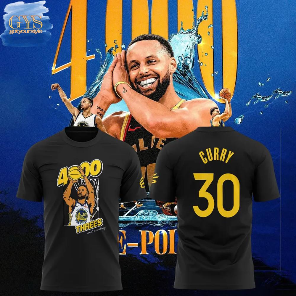 Stephen Curry 4000 Threes And Counting TShirt Stephen Curry 4000 Threes And Counting Unisex Performance T-Shirt