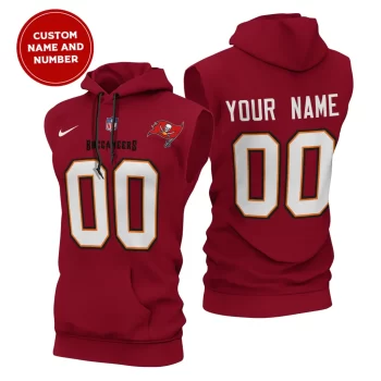 Tampa Bay Buccaneers Custom Name/Number Sleeveless Hoodies Player Hoodie