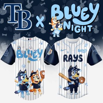 Tampa Bay Rays MLB x Bluey And Bingo Special Edition Baseball Jersey 2025 DBJ1026